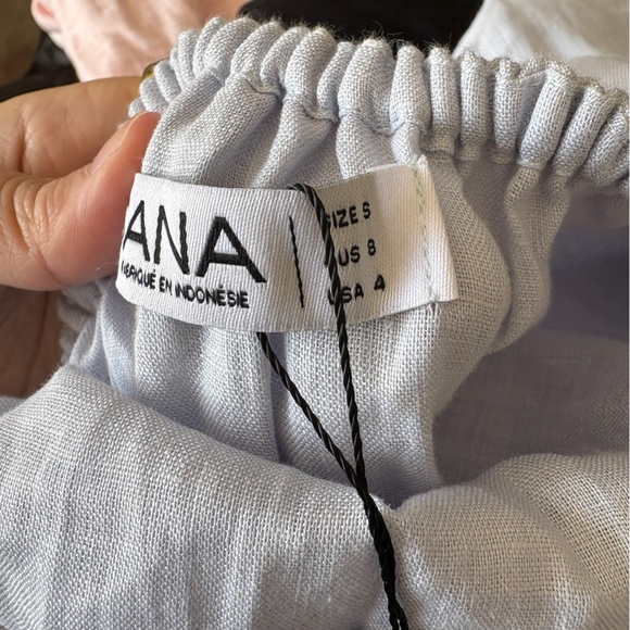 $289 NWT Lusana “Kate” Linen Maxi Dress in Misty Blue Sz Small - Picture 5 of 14